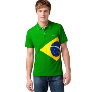 Lacoste Brazil Flag Polo Shirt